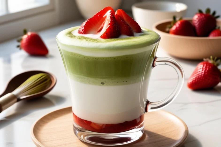 strawberry matcha