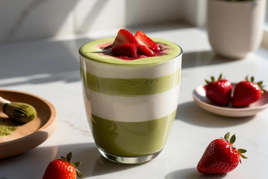 strawberry matcha