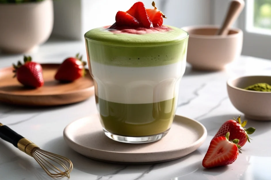 strawberry matcha