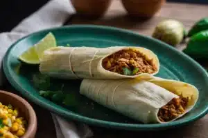 What are chicken tamales made of