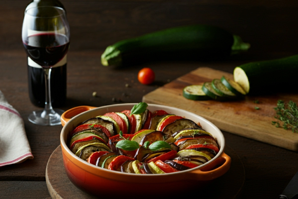 Red wine in Ratatouille recipe