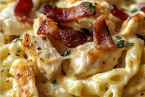 Creamy Chicken Bacon Ranch Pasta