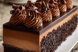 Ultimate Triple Chocolate Mousse Cake
