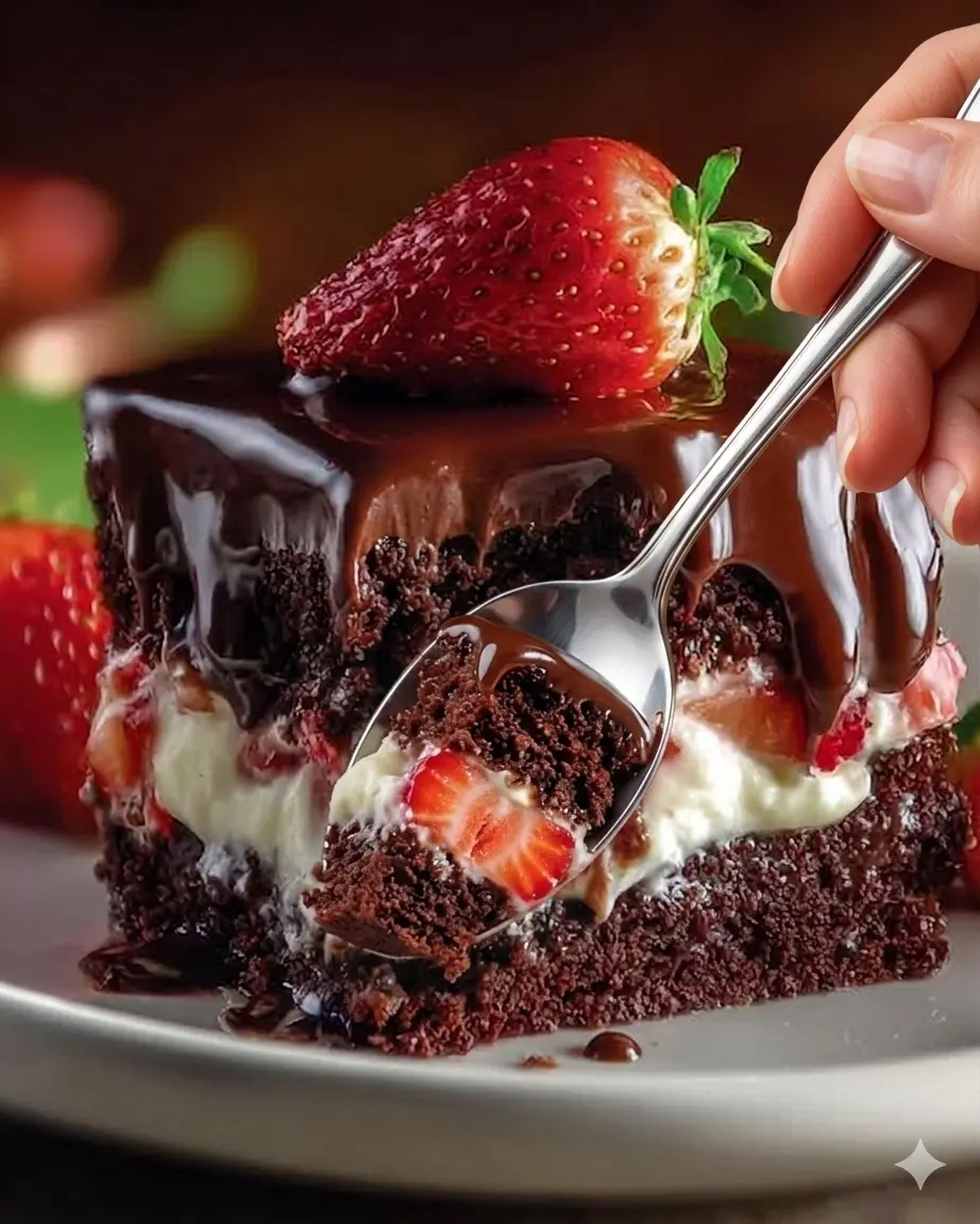 Strawberry-Filled Chocolate Cake