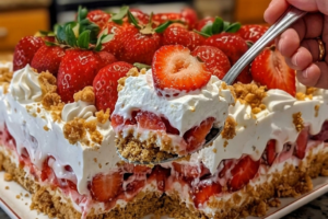 Strawberry Crunch Cake