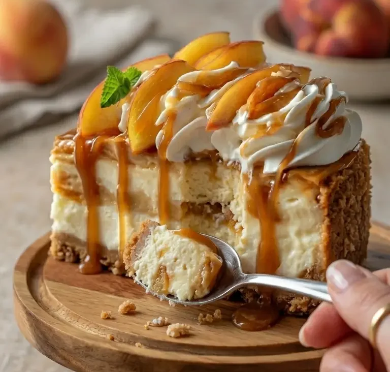 Peach Cobbler Cheesecake
