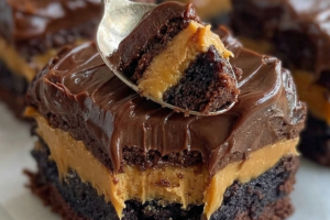 Chocolate Peanut Butter Brownie Bars
