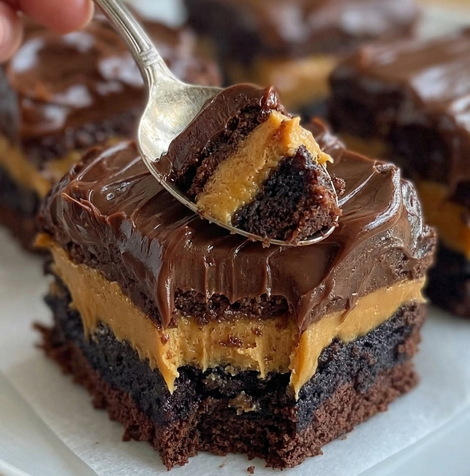Chocolate Peanut Butter Brownie Bars