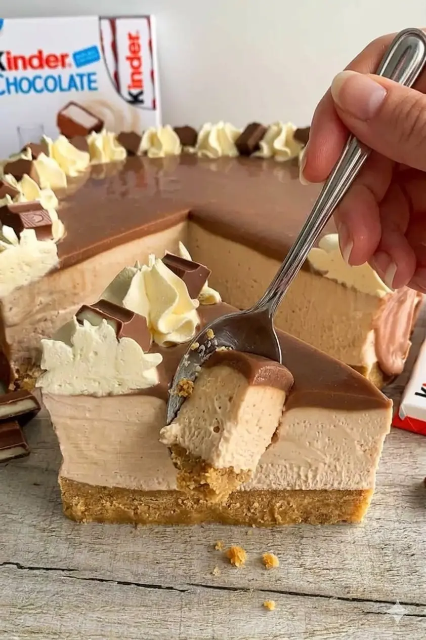No-Bake Kinder Bueno Cheesecake