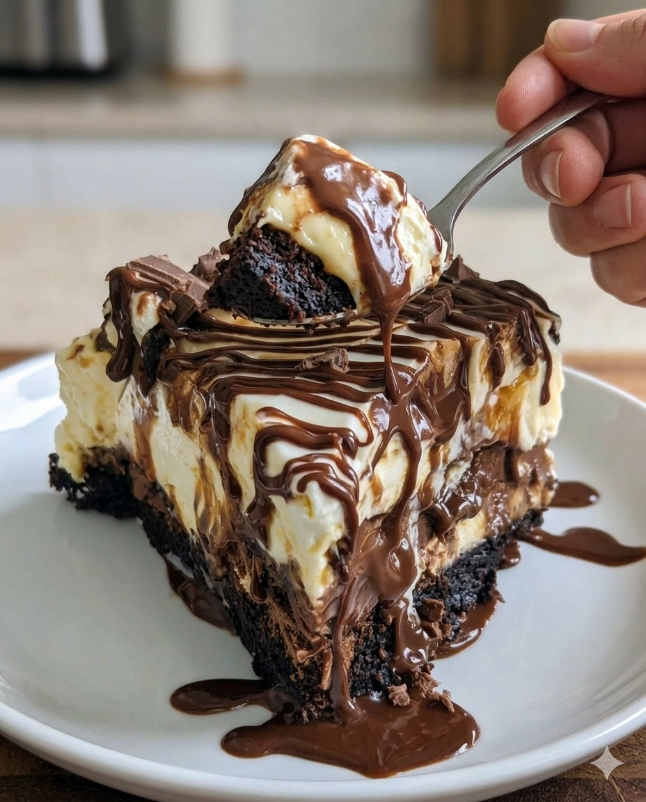 Hot Fudge Sundae Brownie Cheesecake
