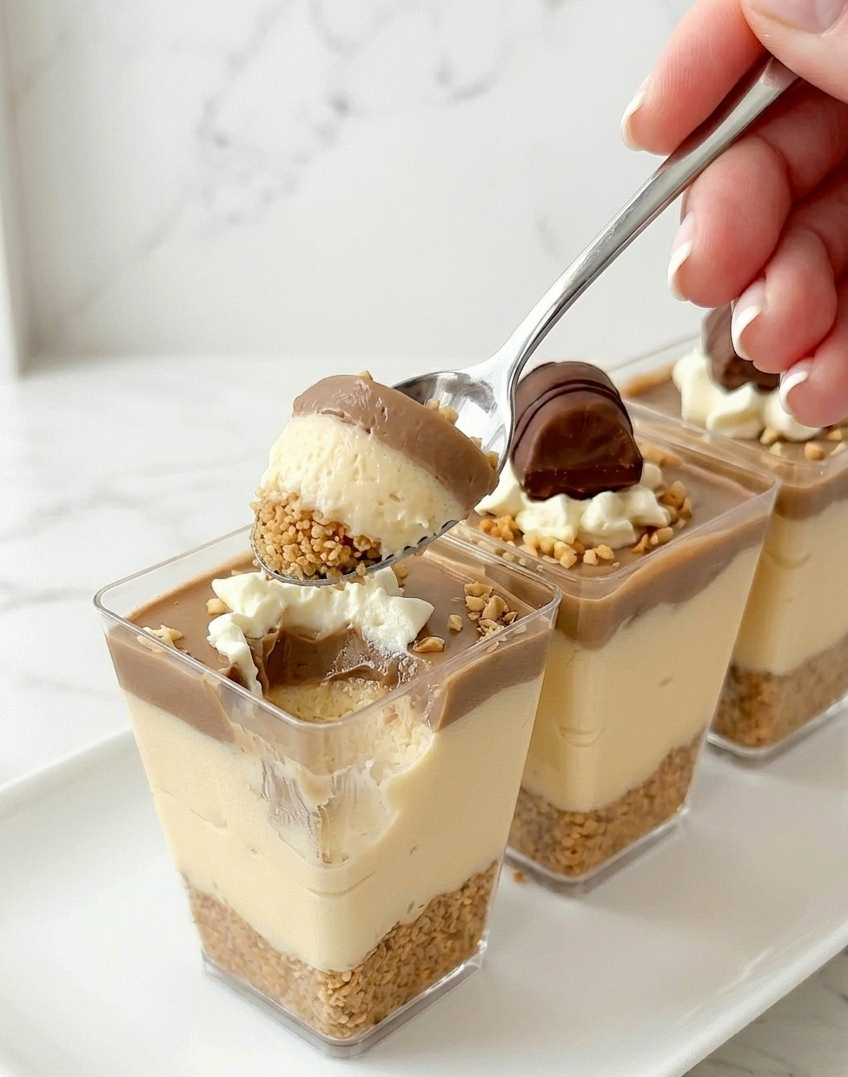 Kinder Chocolate Cheesecake Cups