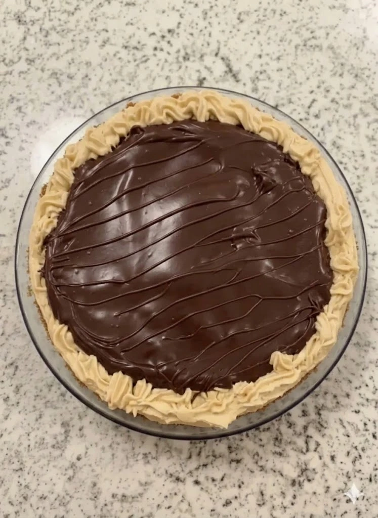No-Bake Chocolate Peanut Butter Cream Pie