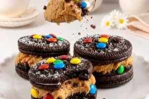 Chocolate cookie peanut butter bites dessert treat