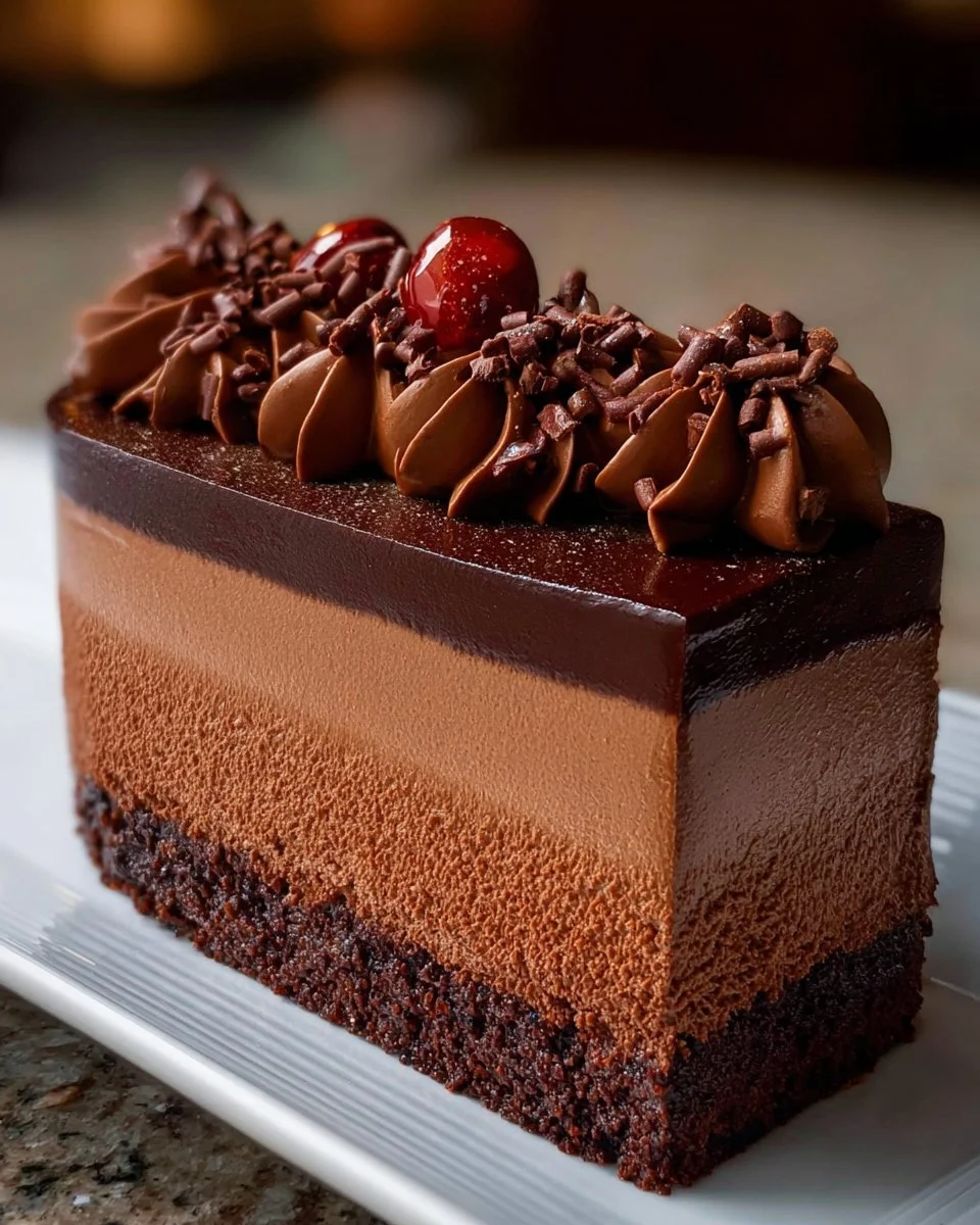 Dark Chocolate Chili Mousse Cake