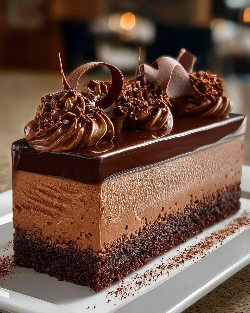 Dark Chocolate Chili Mousse Cake
