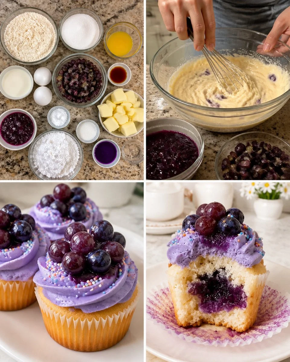 Grape Crush Cupcakes