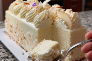 White Chocolate Coconut Mousse Cake