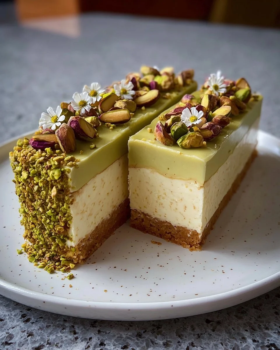 Pistachio Almond Cheesecake