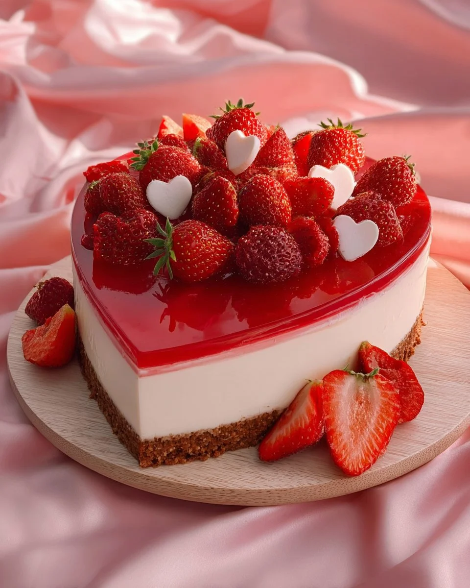 Sweetheart Strawberry Cheesecake