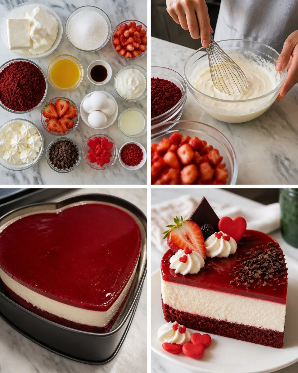 Sweetheart Strawberry Cheesecake