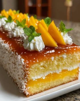 Tropical Mango Coconut Cream Loaf
