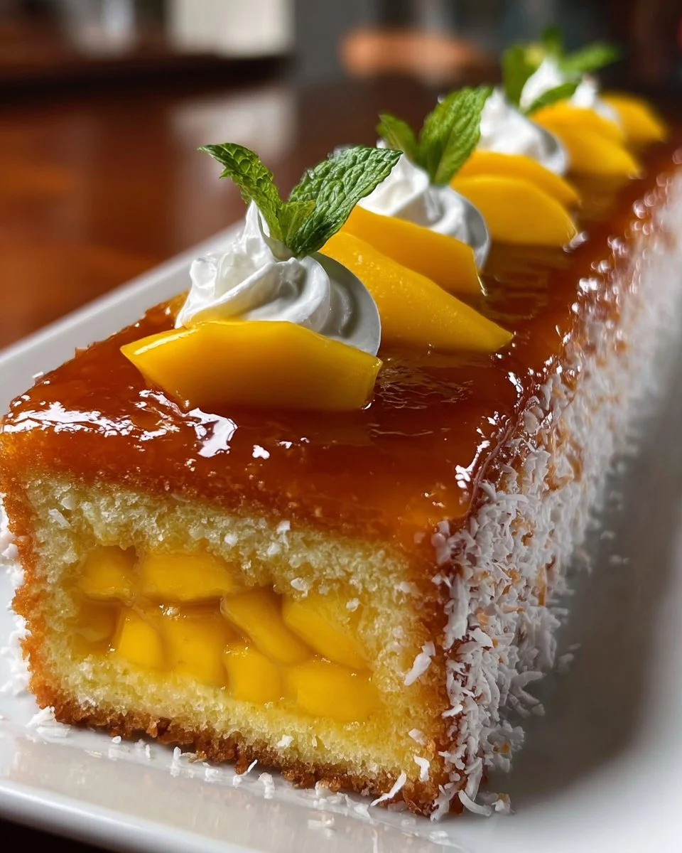 Tropical Mango Coconut Cream Loaf