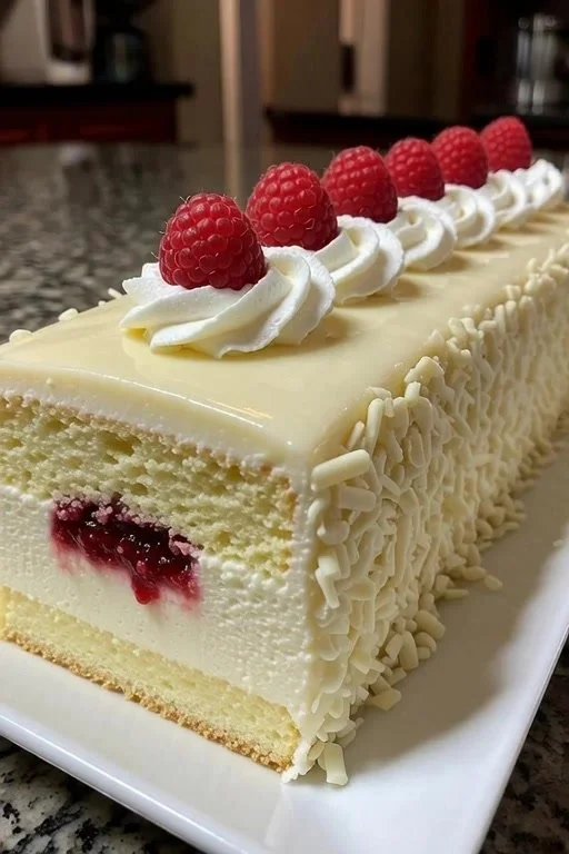 Ultimate White Chocolate Raspberry Mousse Cake