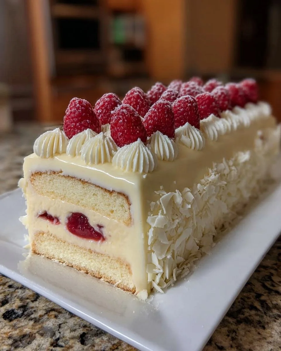 Ultimate White Chocolate Raspberry Mousse Cake