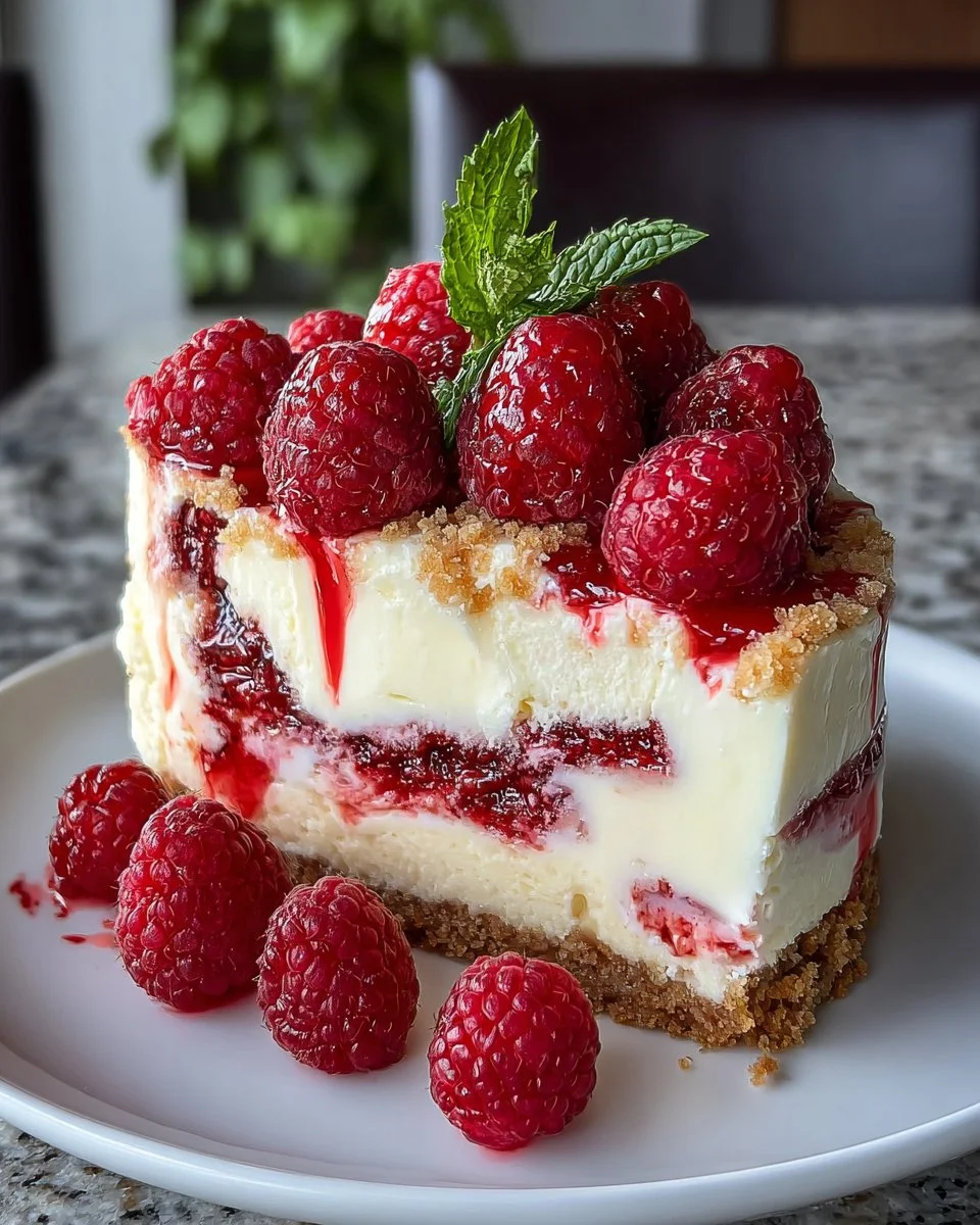 White Chocolate Raspberry Mousse Cake
