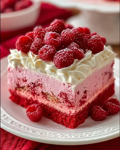 Raspberry Zinger Poke Cake