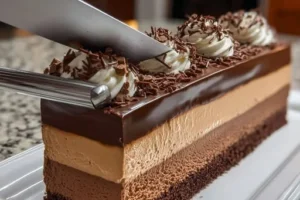 Triple Chocolate Mousse Cake