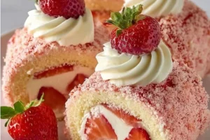 Strawberry Shortcake Cheesecake Rolls