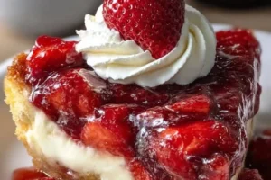 Strawberry Cheesecake Dump Cake