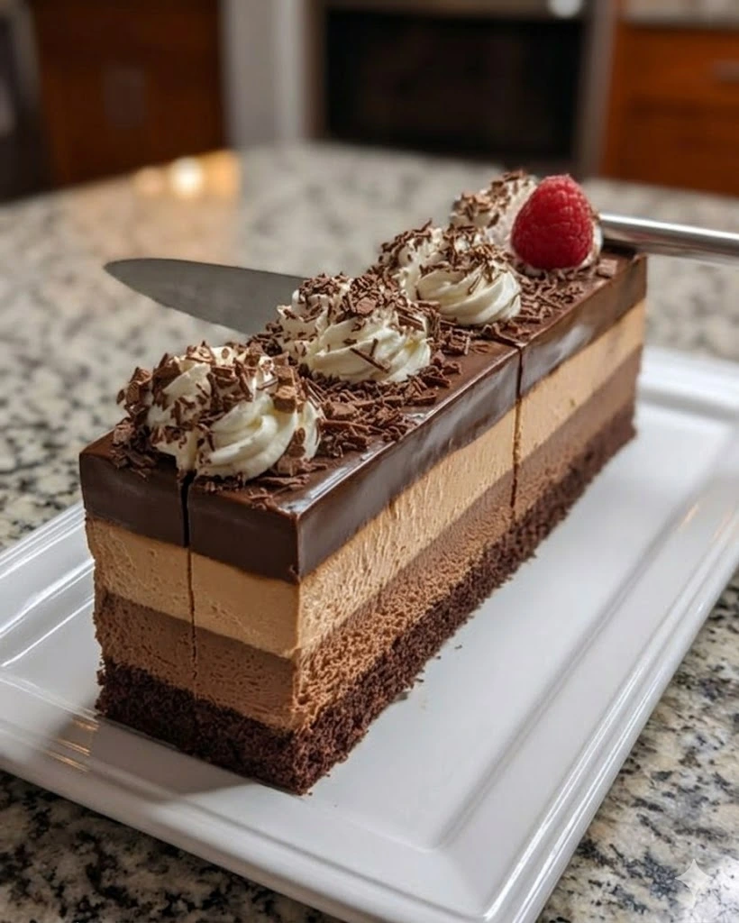 Triple Chocolate Mousse Cake