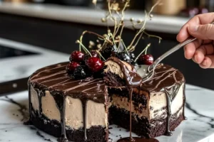 Black Forest Red Velvet Cheesecake