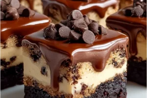 Chocolate Chip Cookie Dough Brownie Bites