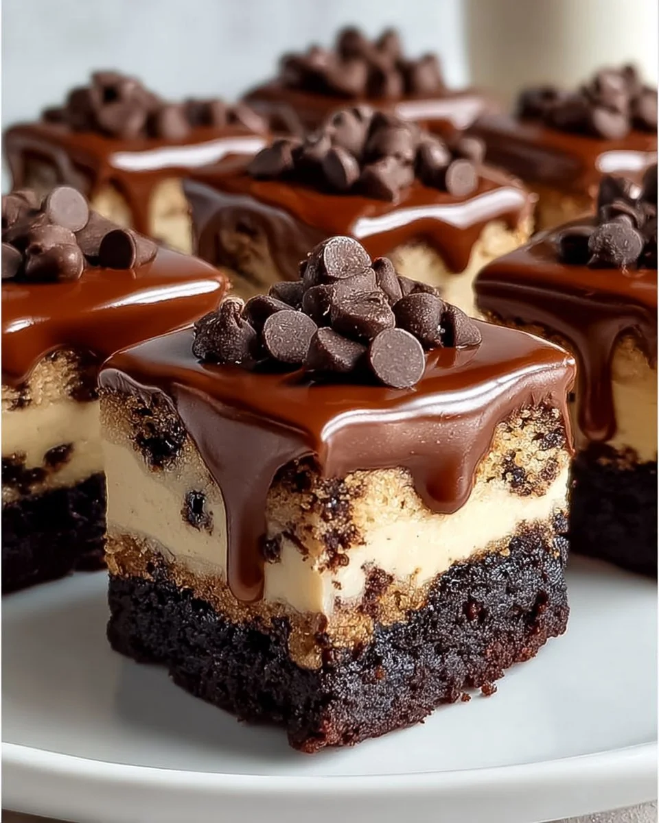 Chocolate Chip Cookie Dough Brownie Bites