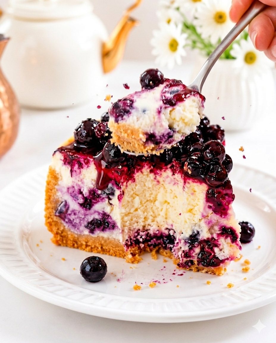 Easy Blueberry Cheesecake