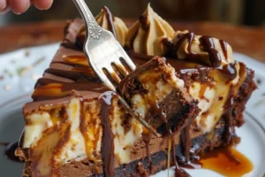 Turtle Brownie Cheesecake