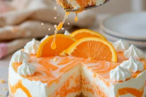 No-Bake Orange Creamsicle Cheesecake