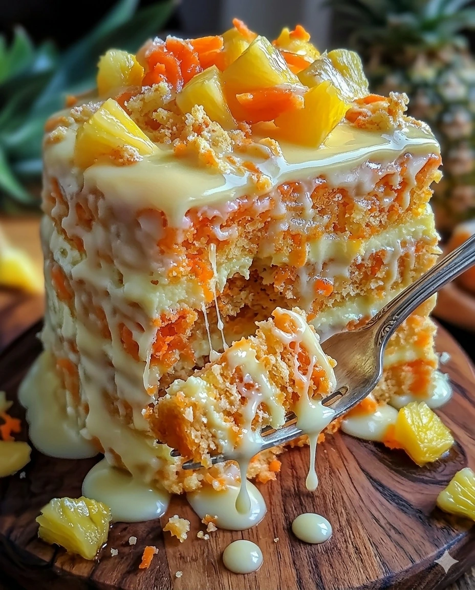 Hawaiian Carrot Pineapple Cake