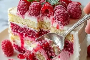 Raspberry Cream Cheese Layer Cake