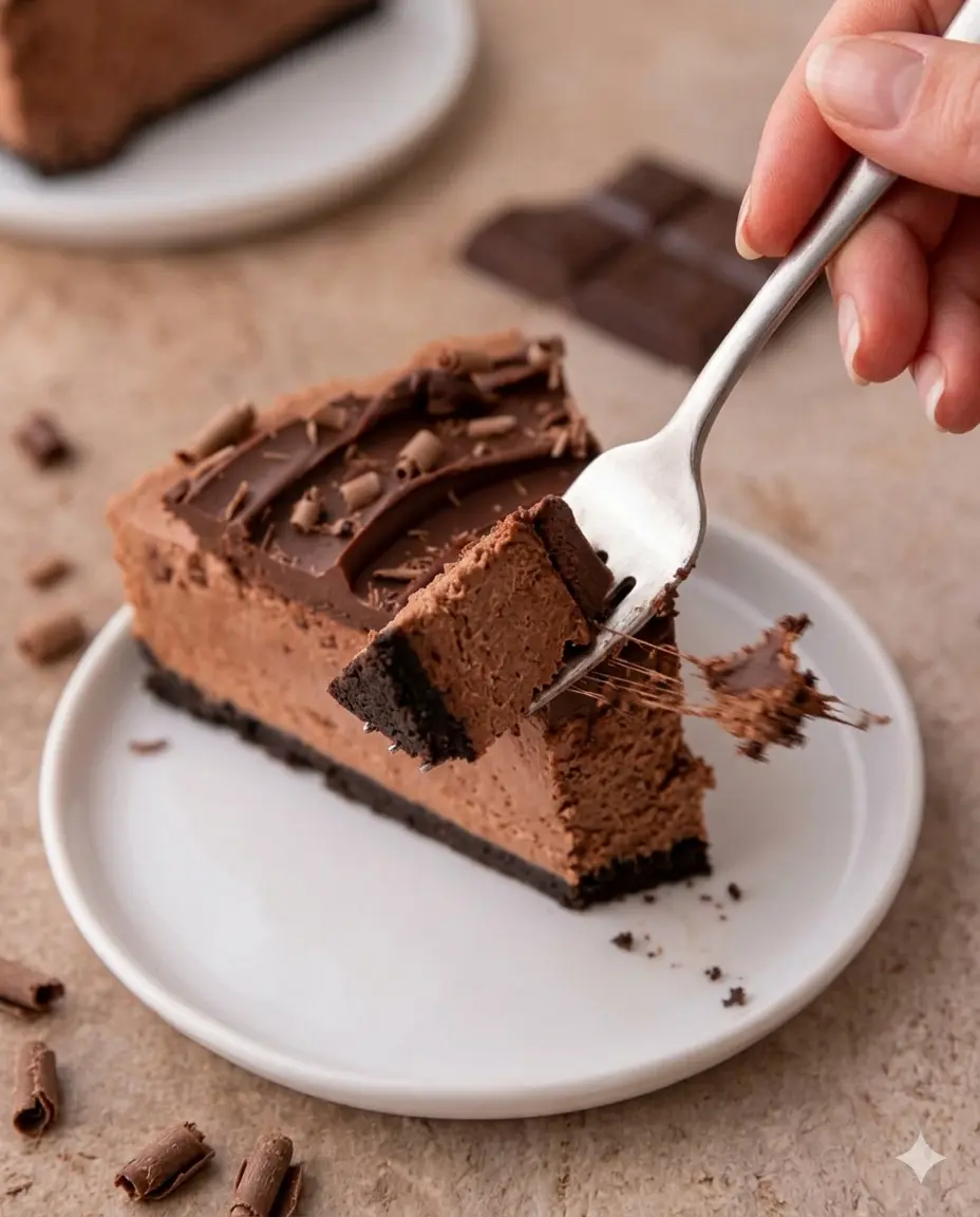 No-Bake Chocolate Cheesecake