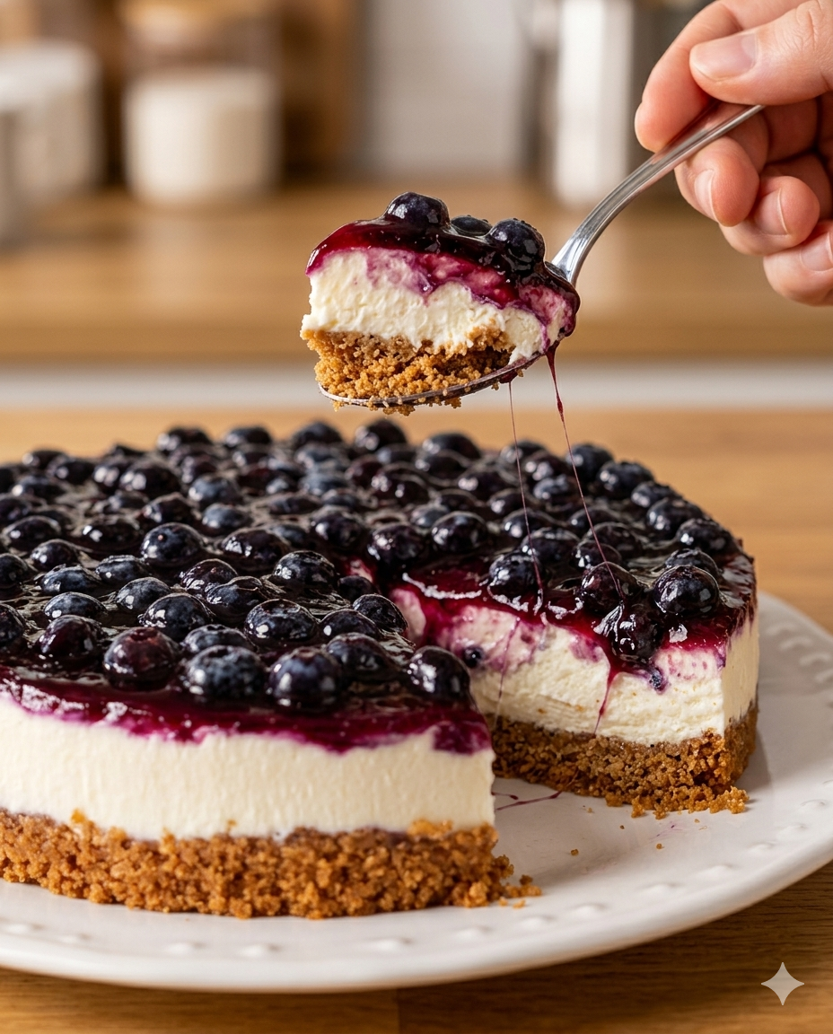 Blueberry Yoghurt Cheesecake