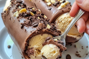 Ice Cream Chocolate Log