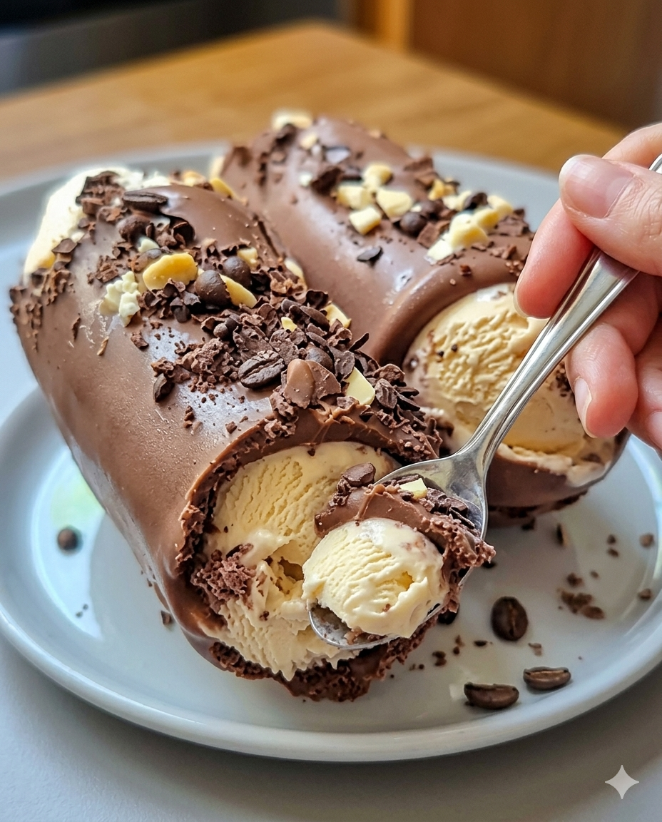 Ice Cream Chocolate Log