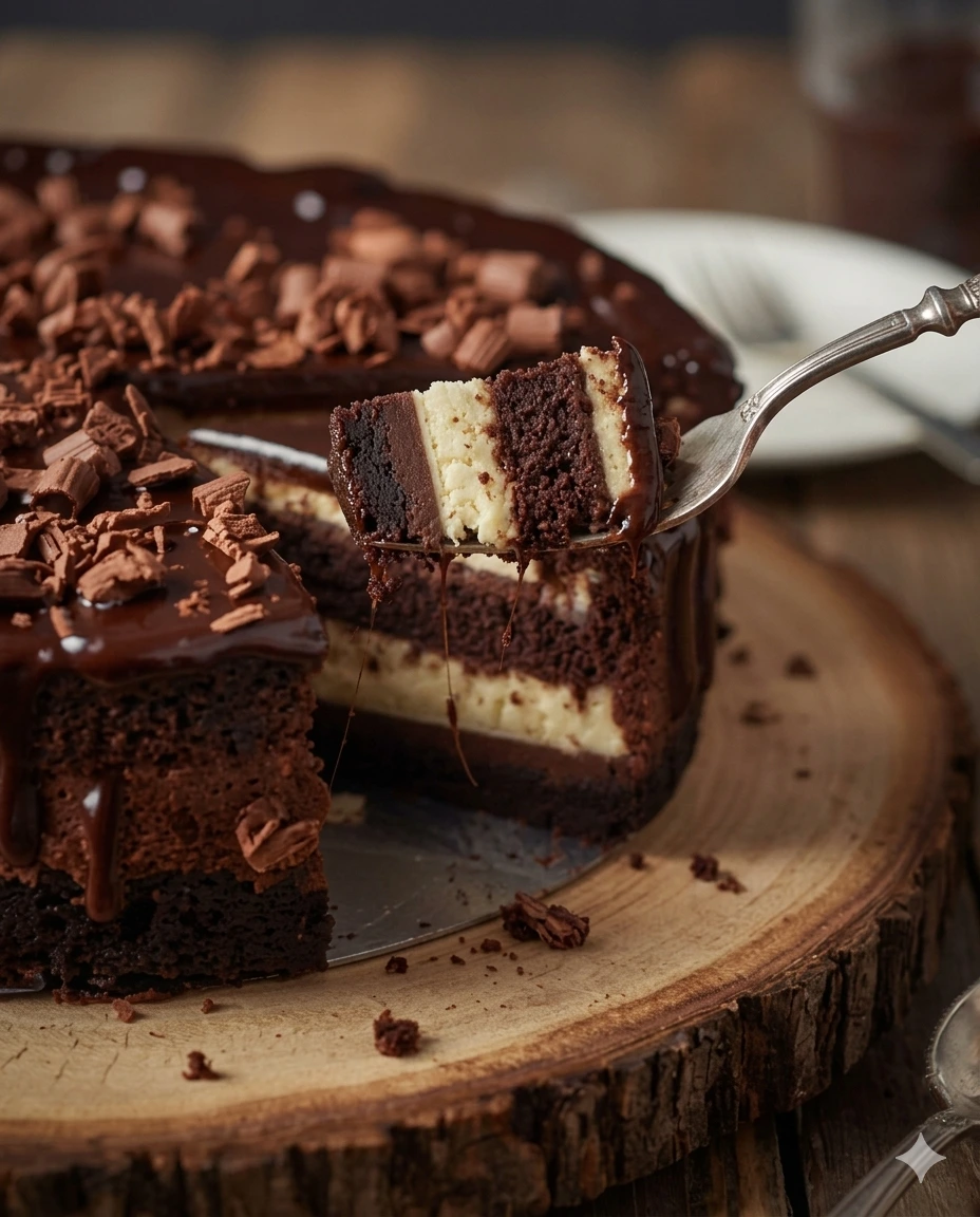 Layered Brownie Cheesecake