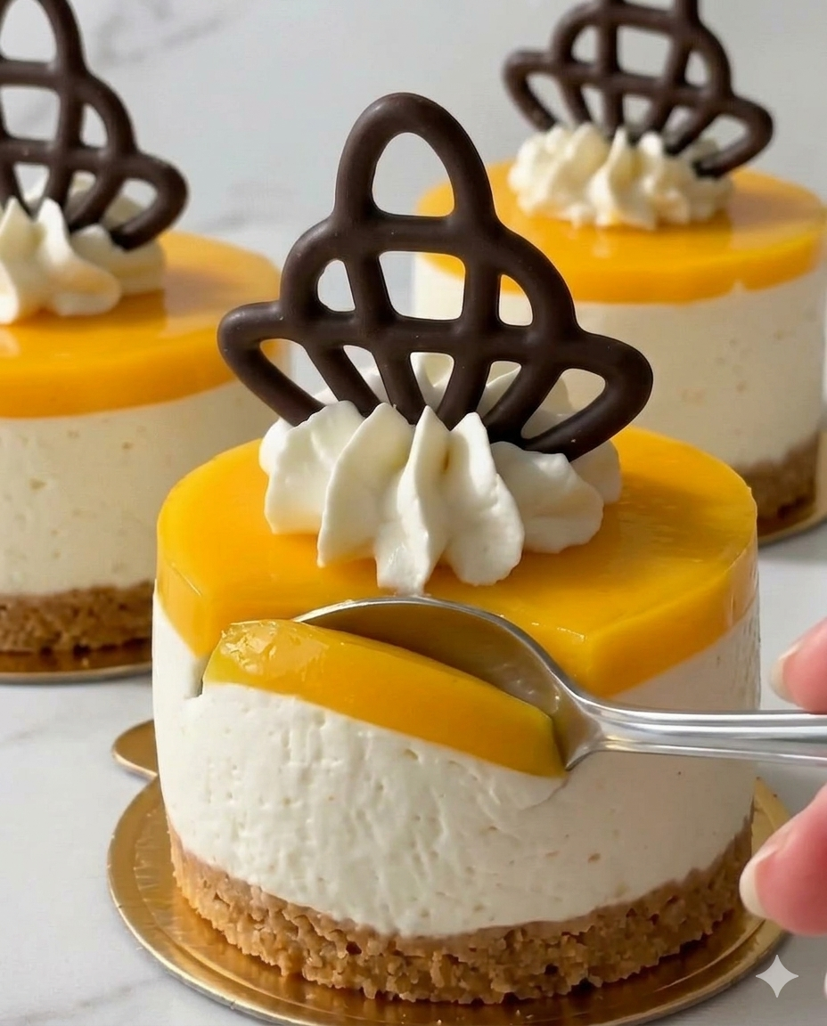 Mango Mini Cheesecake Delights