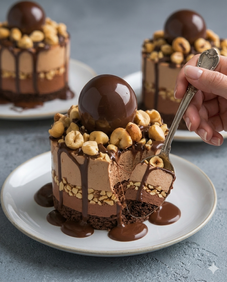 Mini Chocolate Hazelnut Entremets