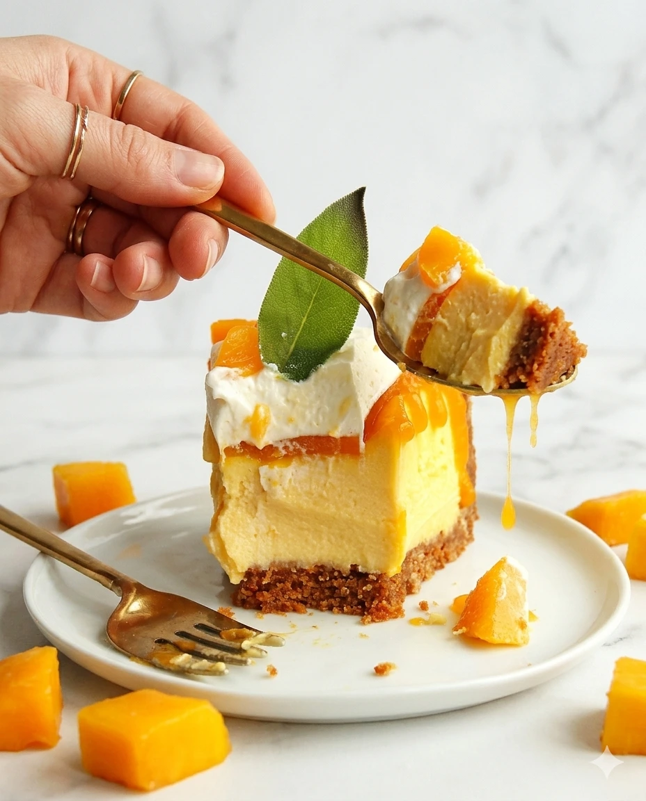 No-Bake Mango Cheesecake